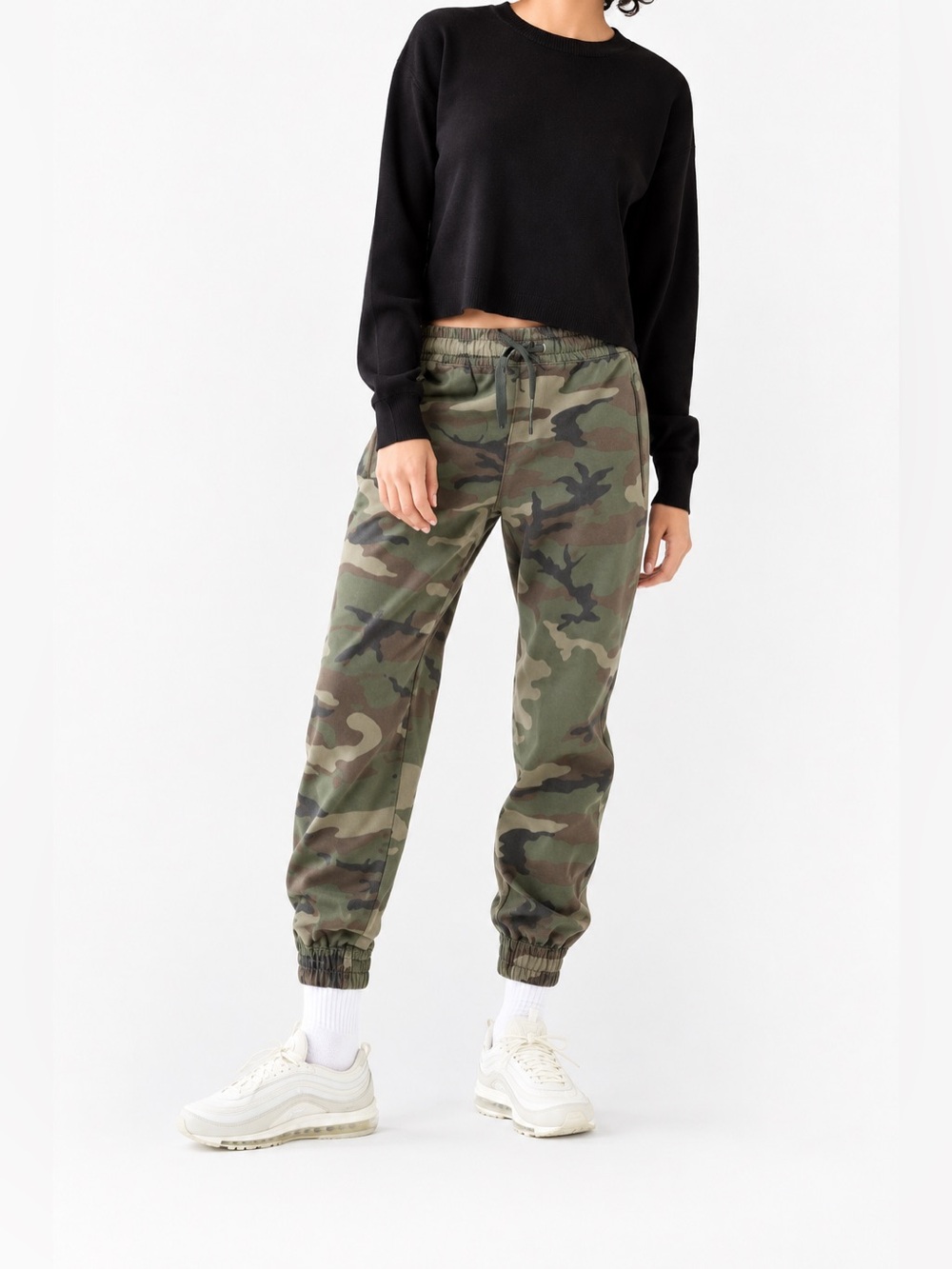 TNA 100% cotton alix camo jogger pants